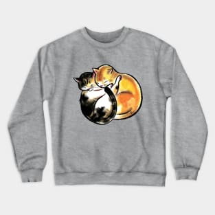 Cute cats sleeping together Crewneck Sweatshirt